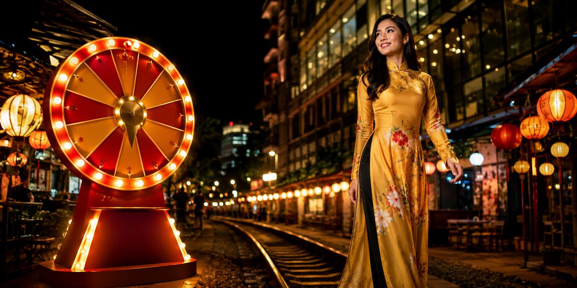 Người dùng Hà Nội tham gia chương trình quay số may mắn tại chợ đêm qua ứng dụng 822